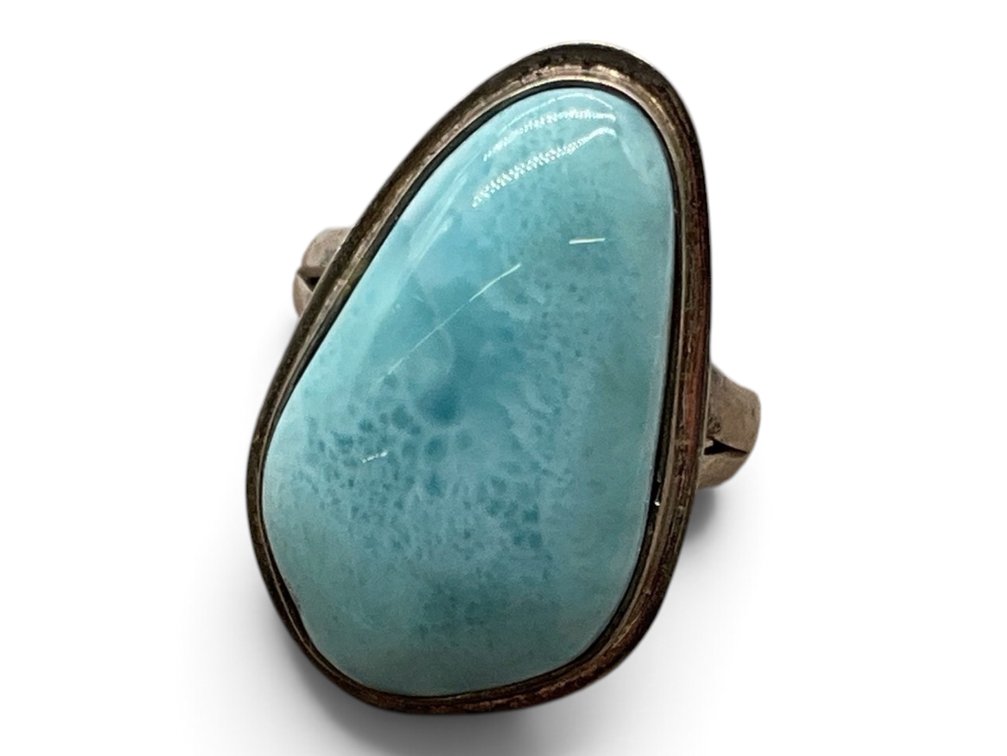 Sterling Silver and Larimar Ring