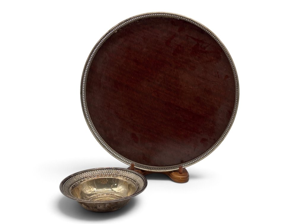 Alvin Sterling Bowl and Reticulated Gallery Tray