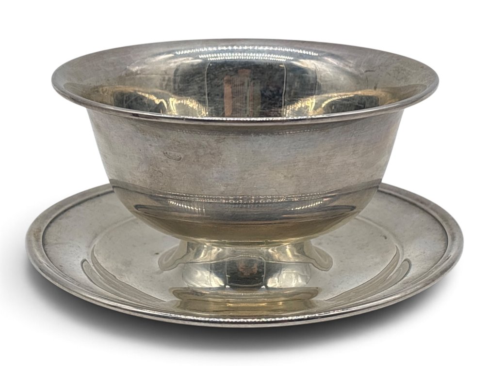 Gorham Sterling Open Bowl with Attached Underplate