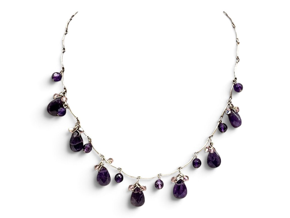 Sterling Silver and Amethyst Necklace