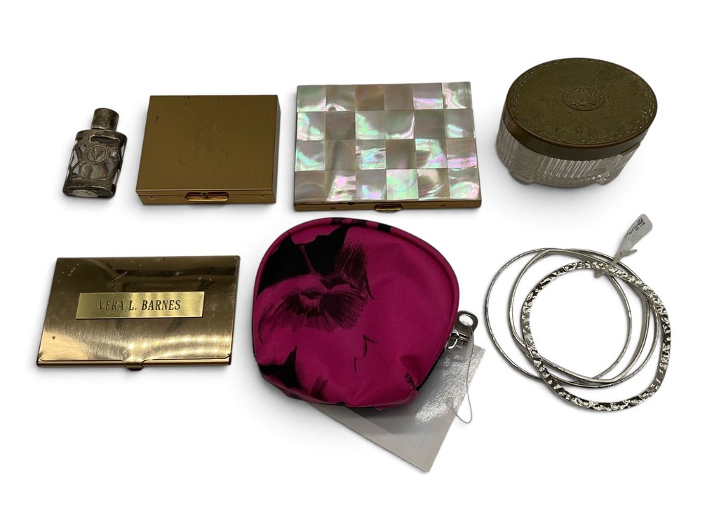 Cigarette Case, Vanity Jar, Coin Pak, Sterling Perfume, Etc.