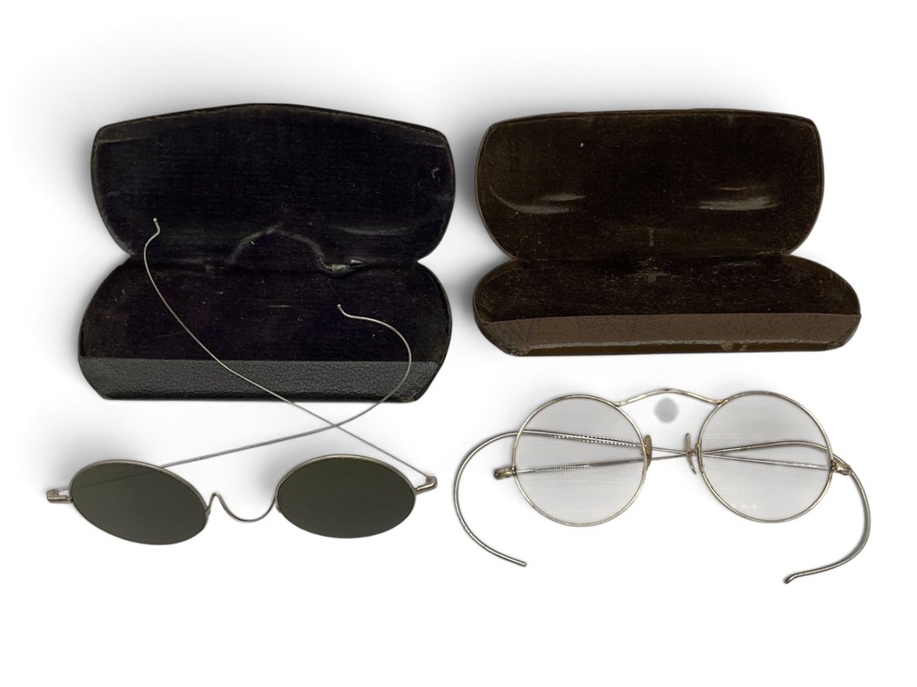 Two Pairs of Round Wire Rim Glasses
