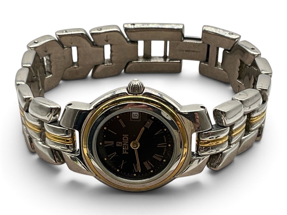 Mixed Metal Fendi Link Watch