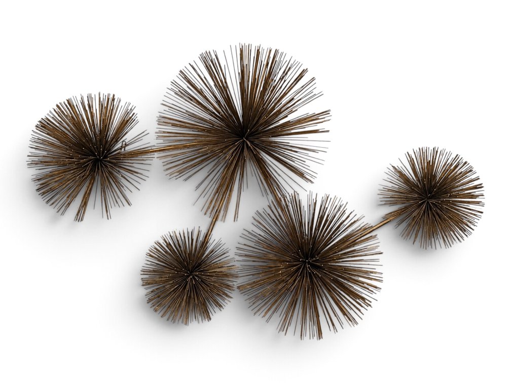 1979 Curtis Jere’ Mid Century Sea Urchin Wall Sculpture