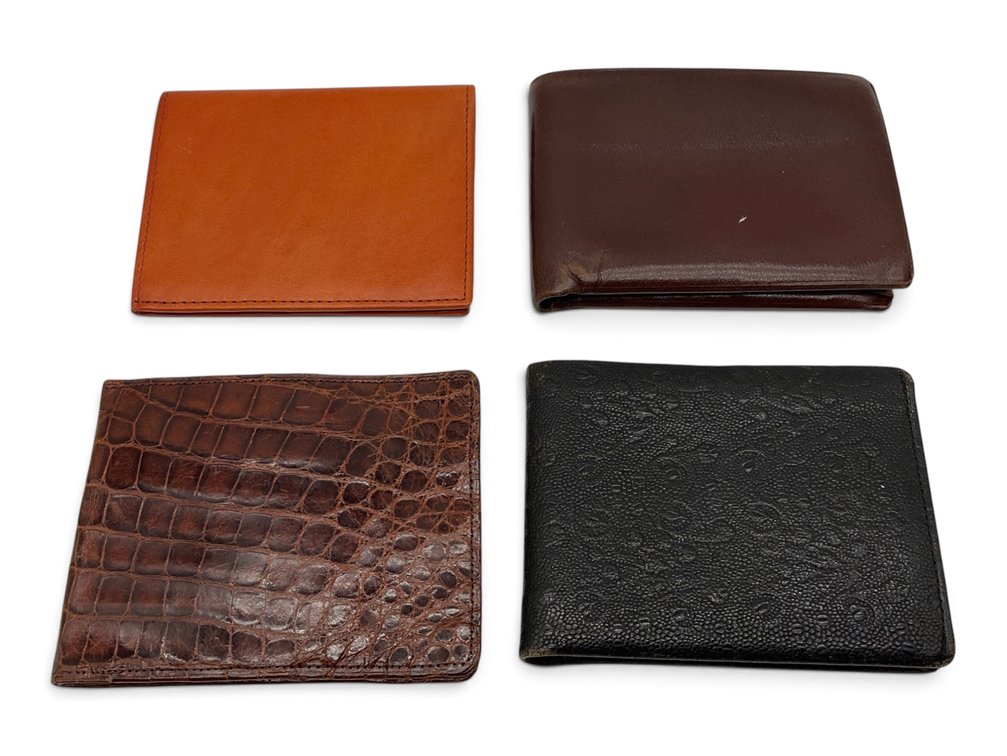 Four Leather Bifold Wallets