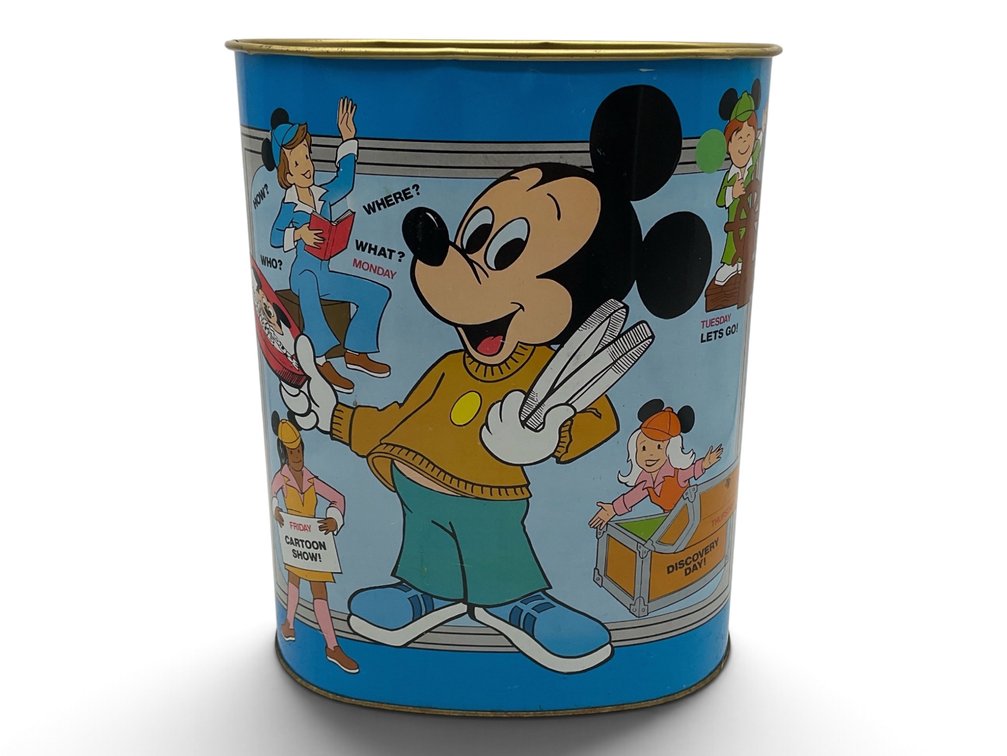 Metal Mickey Mouse Waste Basket