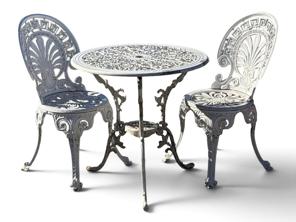Three Piece Cast Aluminum Bistro Set