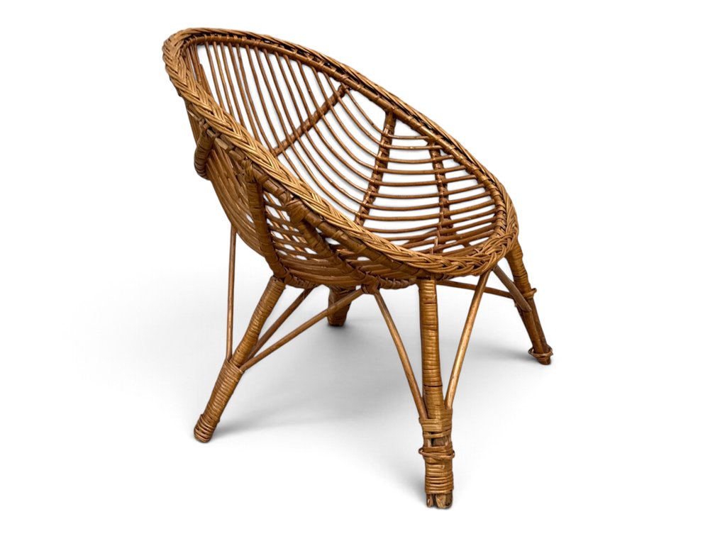 Child’s Size Woven Bamboo Egg Chair