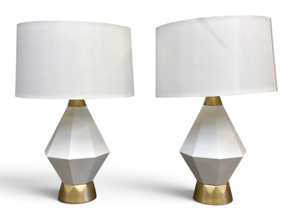 Decorator Geometric Ceramic Lamps