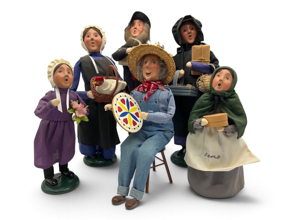 Six Byers Choice Colonial & Harvest Figurines