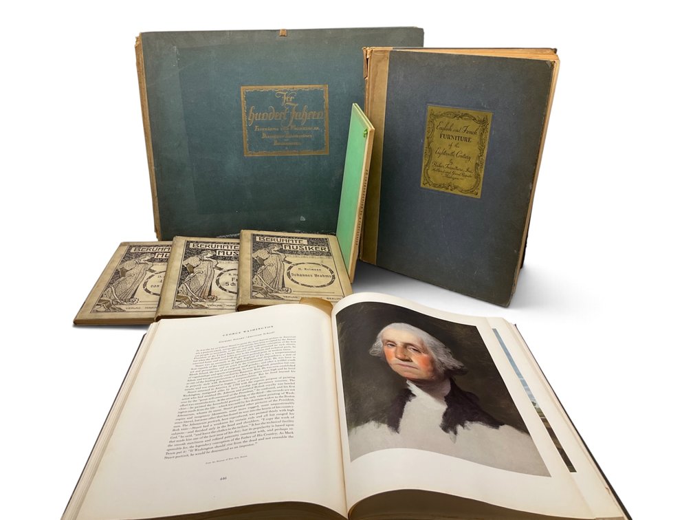 Portfolio and Resource Books, Antique Furniture, German Composers, Etc
