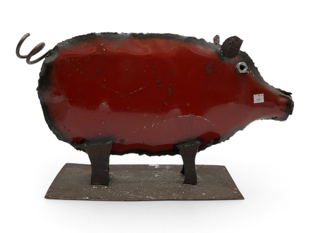Brutalist Style Figure of a Pig