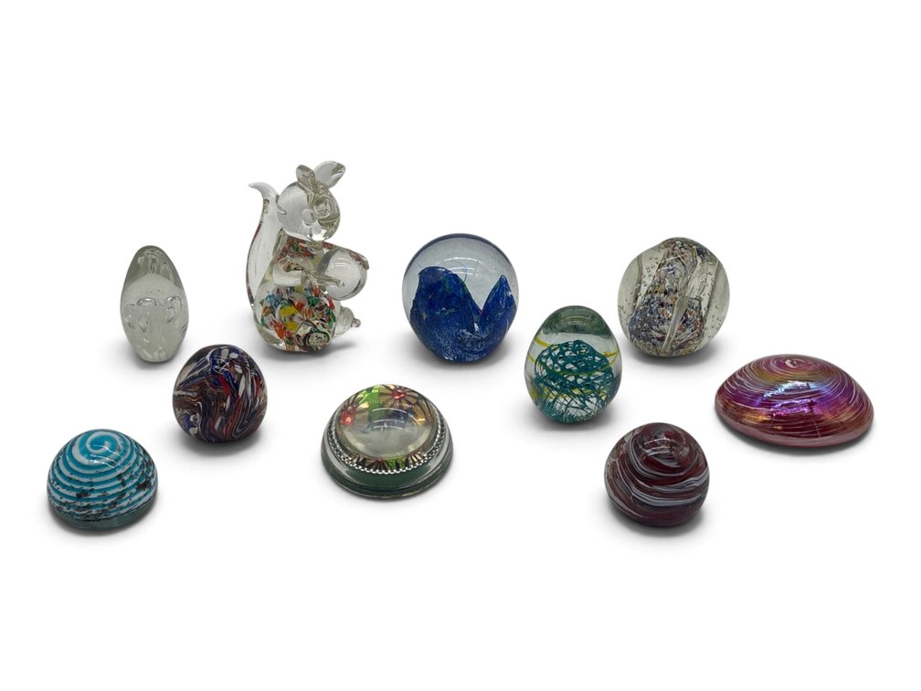 A Collection of Art Glass Paperweights