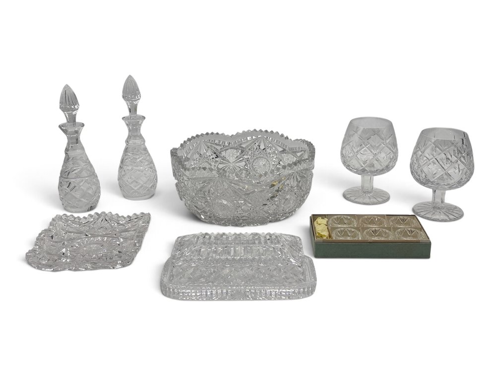Waterford Crystal Cruets, Cut Crystal and ABCG