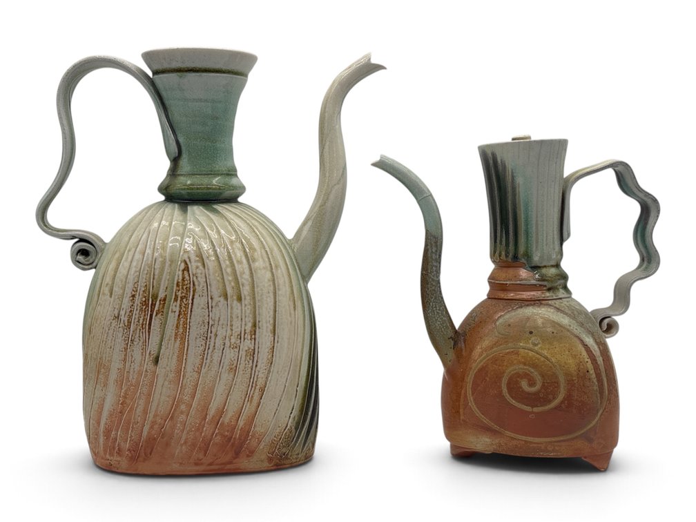 Two Alan Willoughby Studio Pottery Teapots