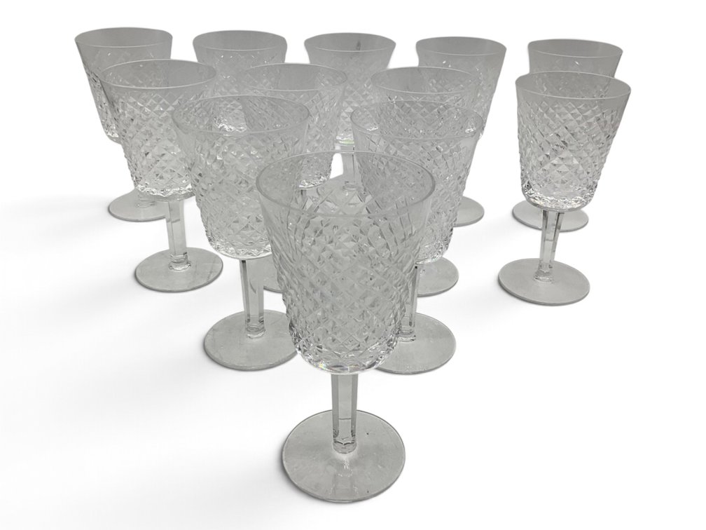 Twelve Waterford Crystal “Alana” Wine Stems
