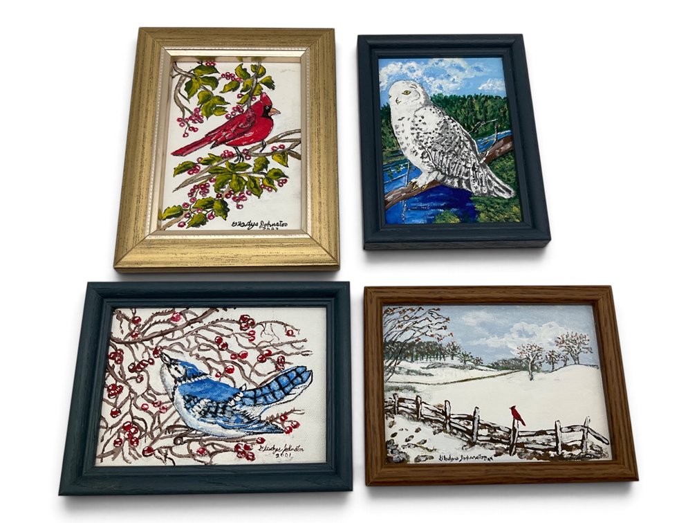 Four Small Aviary Paintings