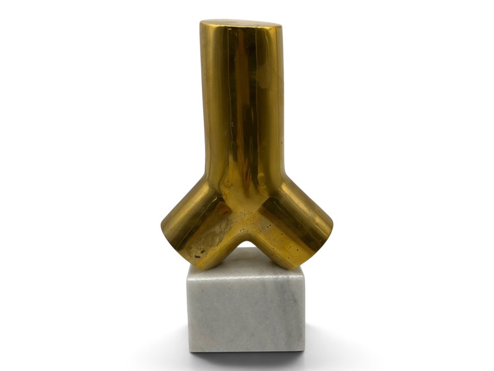 Torso of Young Man Sculpture in Brass