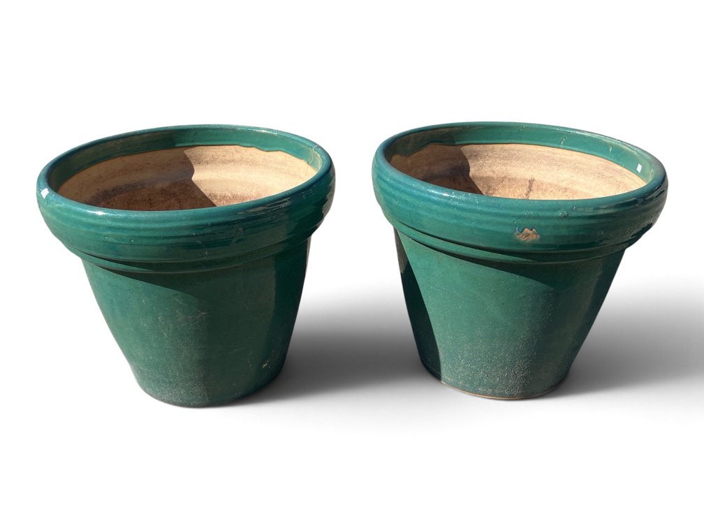 Pair of Glazed Planters