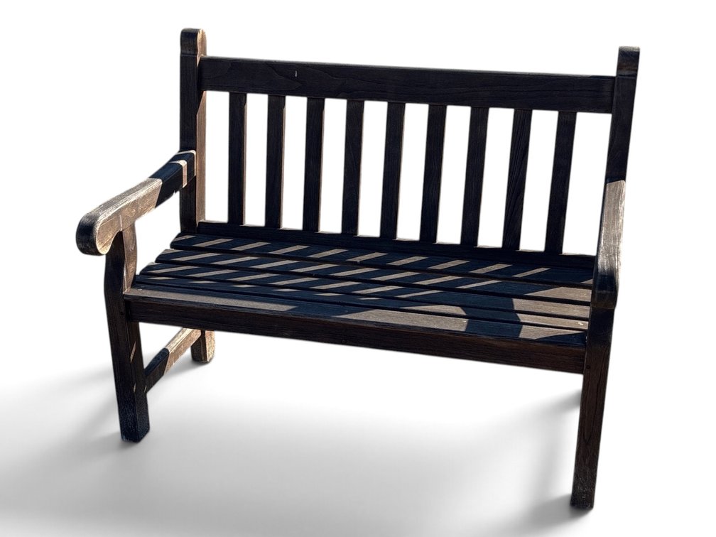 Slatted Teak Wood Garden Bench