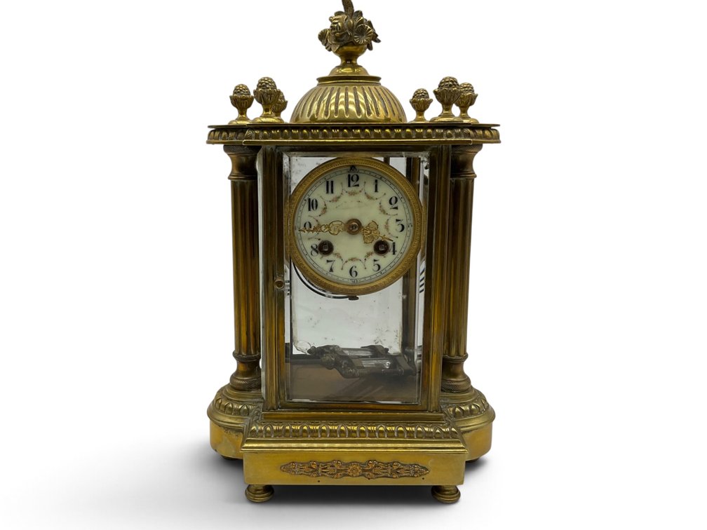 Gilt Bronze Regulator Mantle Clock