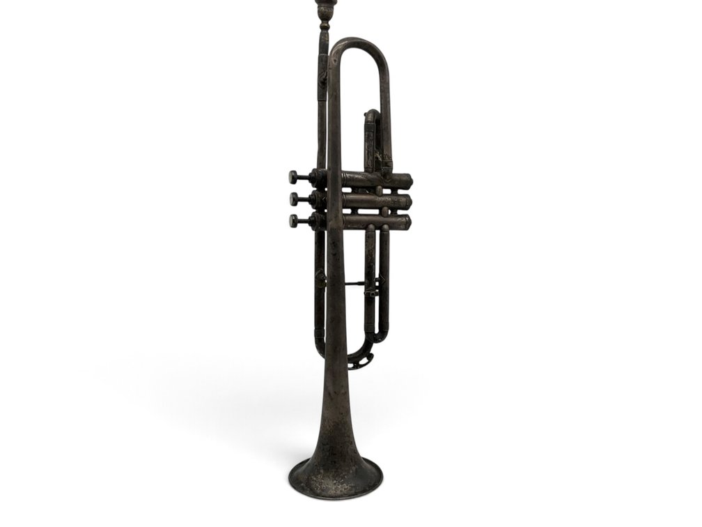 Mid-Century Silverplated Trumpet