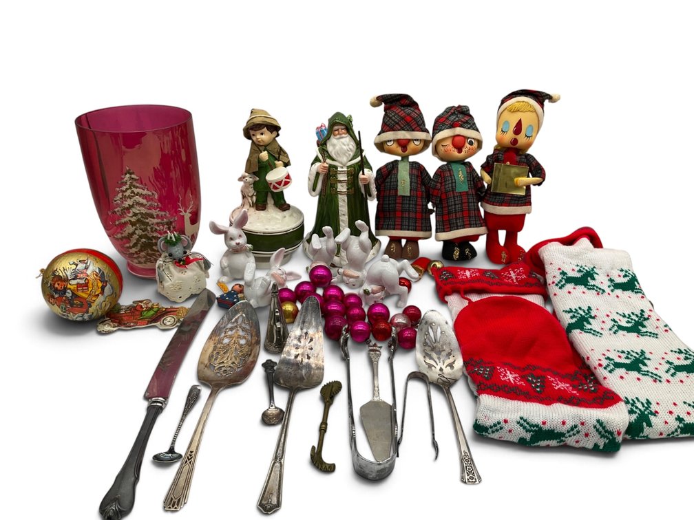 Christmas Decor, Silverplate Serving Utensils & More