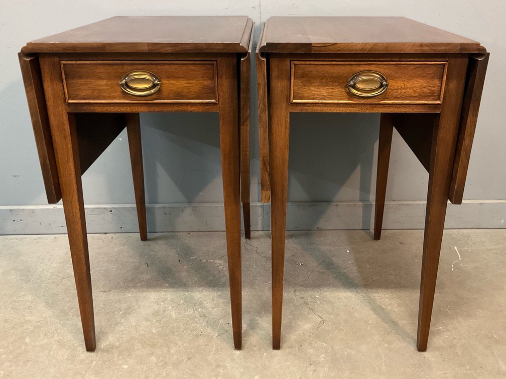 Pair of Craftique Drop-Leaf Tables 