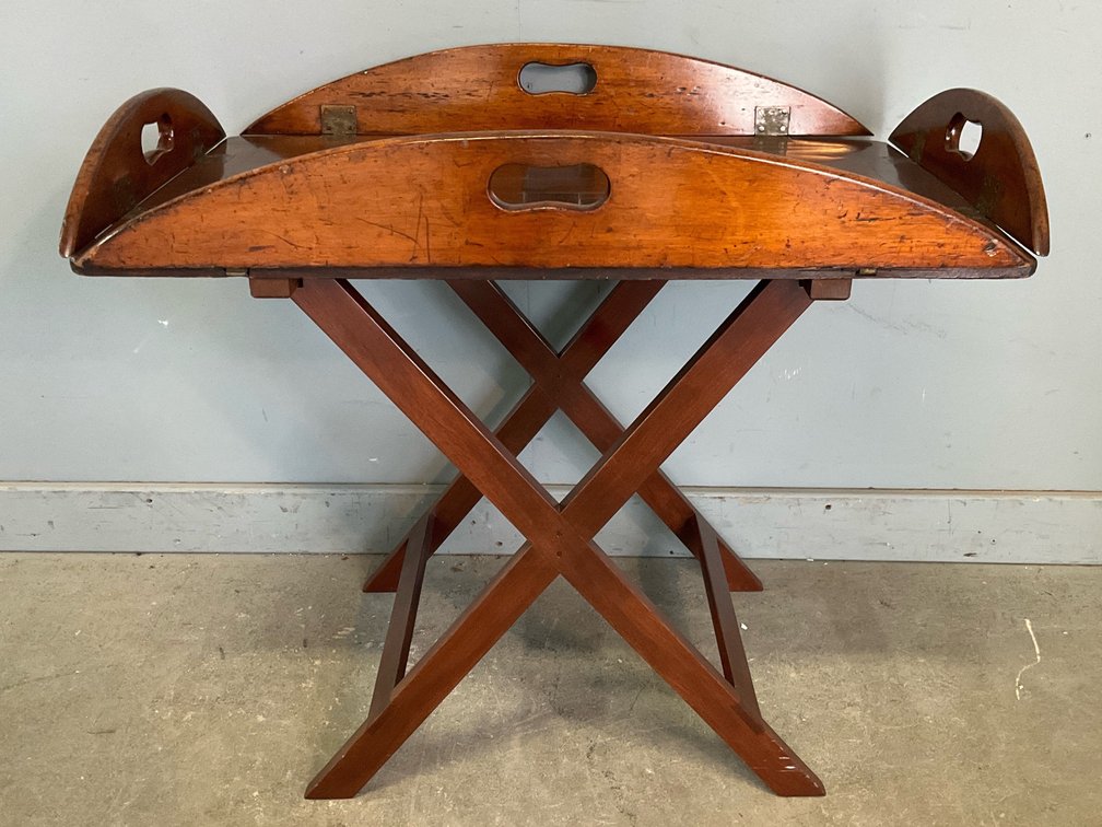 Antique Butlers Tray Table 