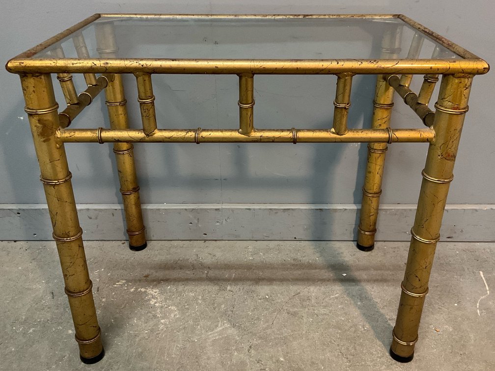 Gilt Faux Bamboo Table 
