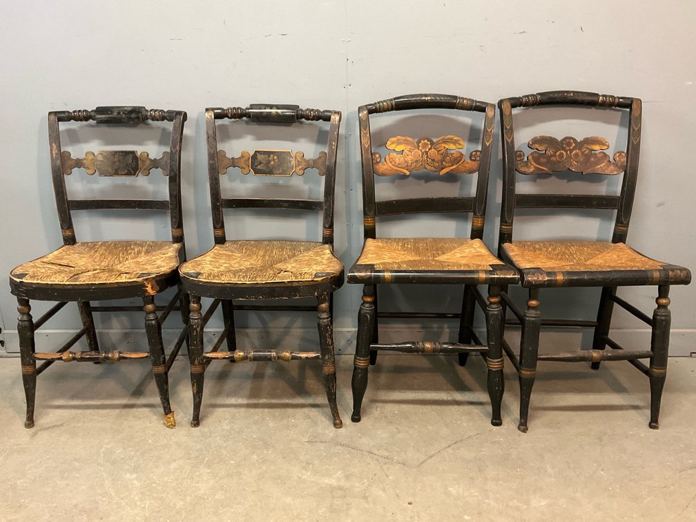 Four Painted Hitchcock Side Chairs 