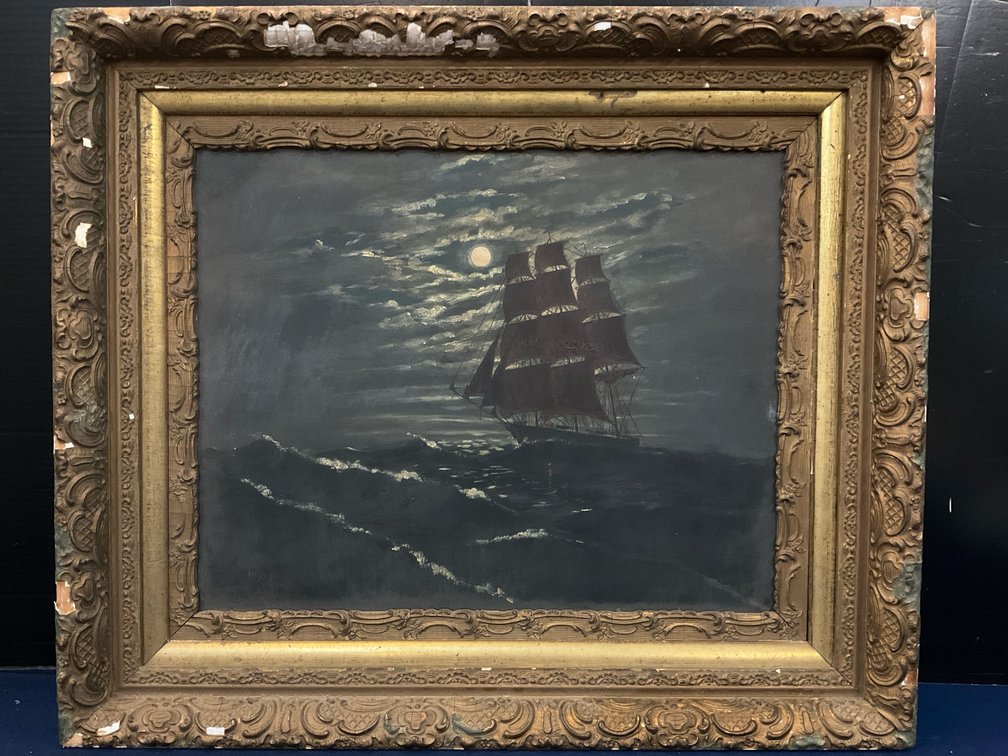 W.R. Moore, Night at Sea Landscape