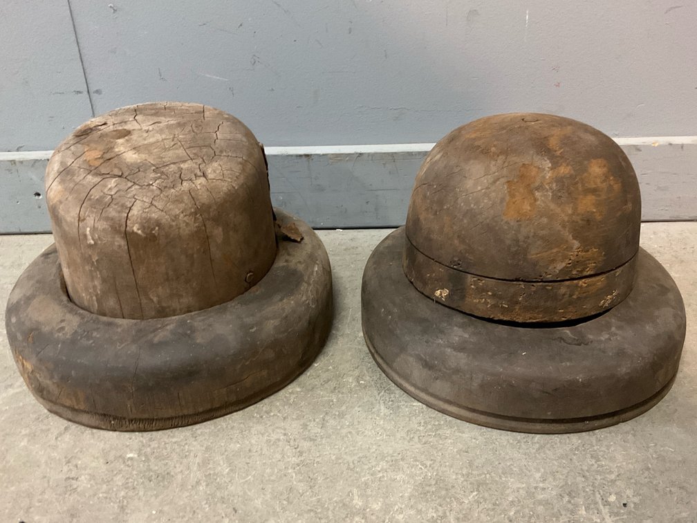 Pair of Wooden Hat Blocks 