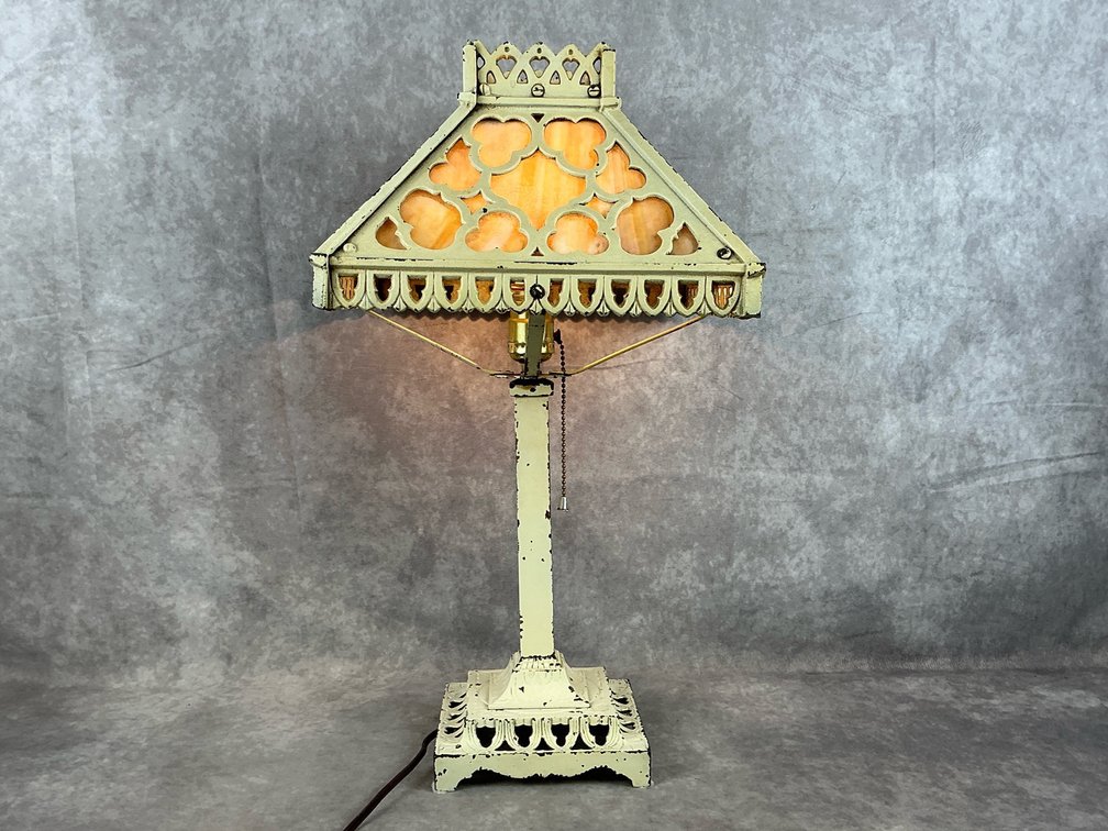 Arts and Crafts Slag Glass Lamp