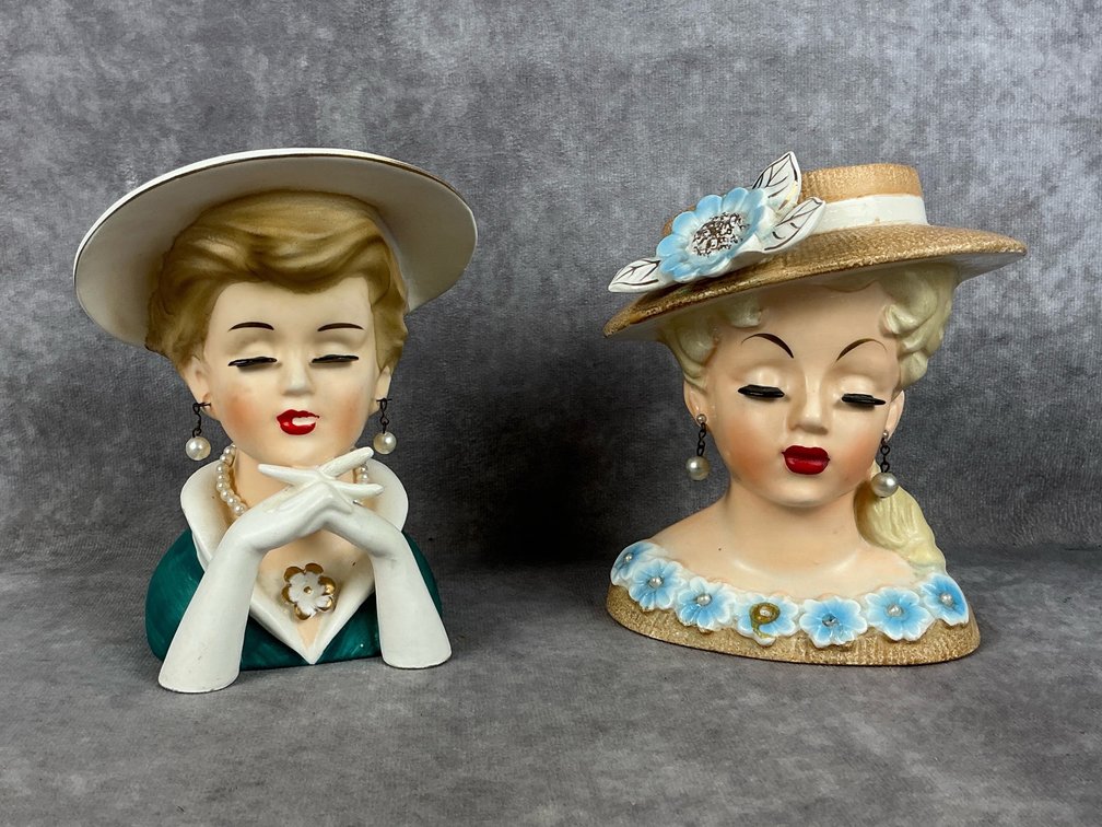 Rubens Lady Porcelain Head Vases