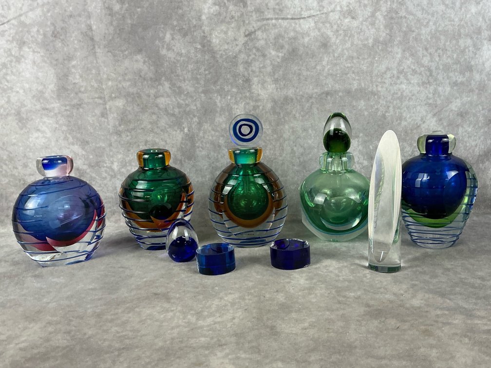 Murano Style Art Glass Perfume Bottles