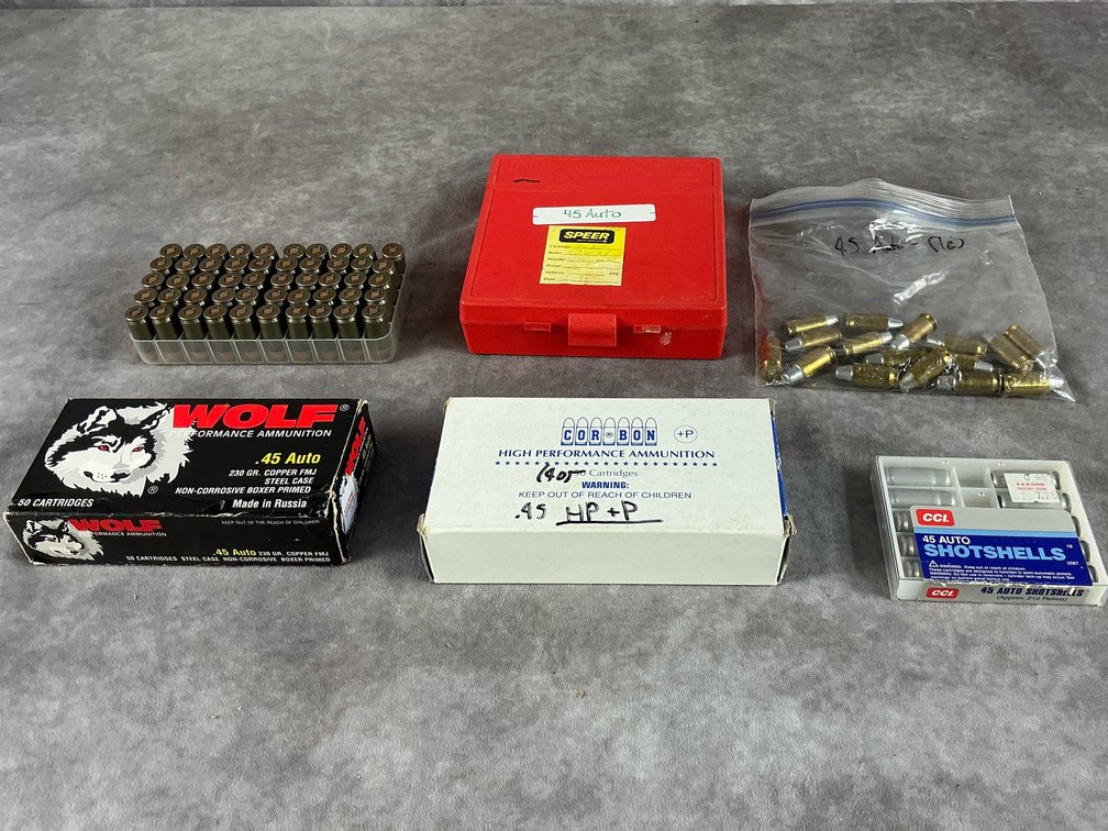 Wolf, Cor-Bon, CCI .45 Auto Ammunition
