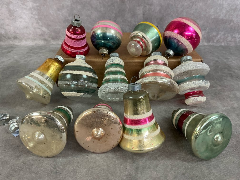 Mercury Glass & Clear Glass Ornaments