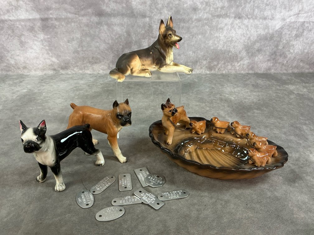 Boxers, Shepherd, & Dog Tags