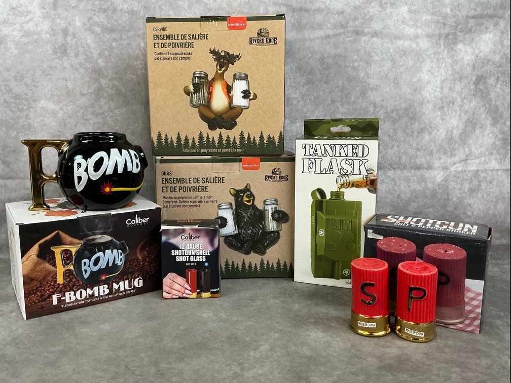 Novelty Salt & Pepper, Mug, Flask & More