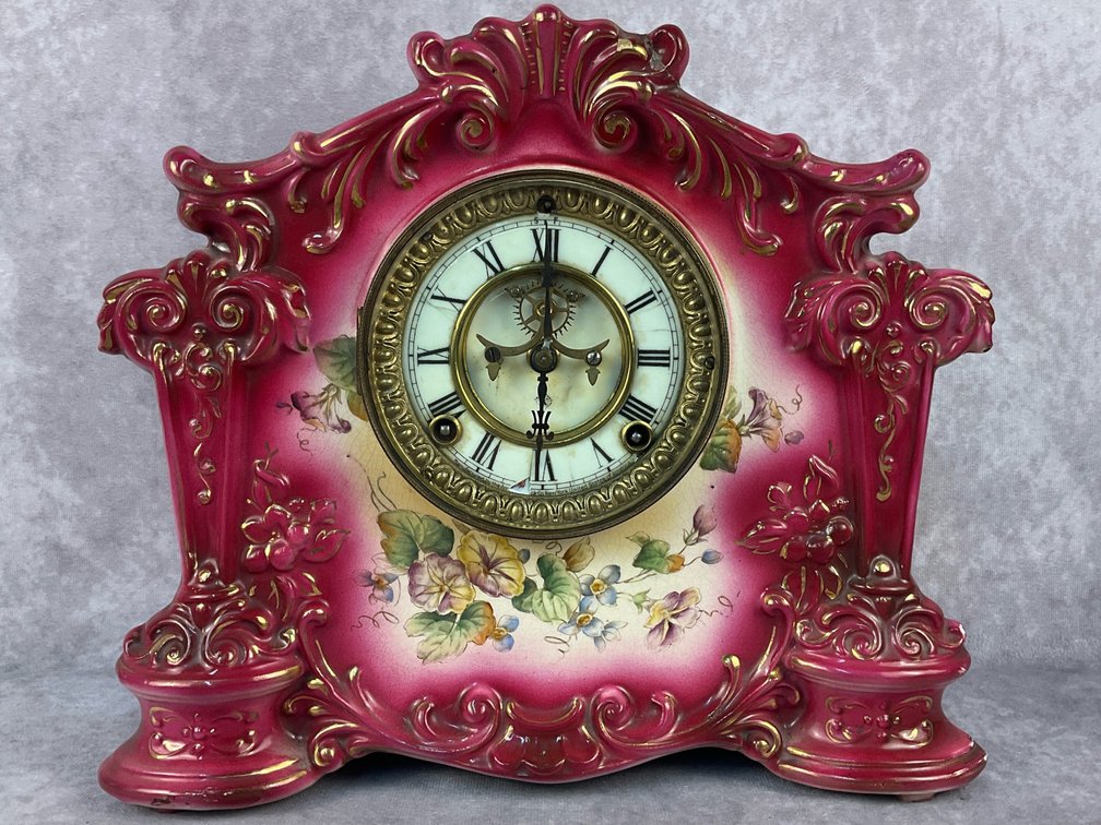 Victorian Porcelain Mantle Clock