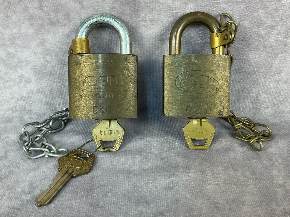 Chesapeake & Ohio Railway Brass Padlocks