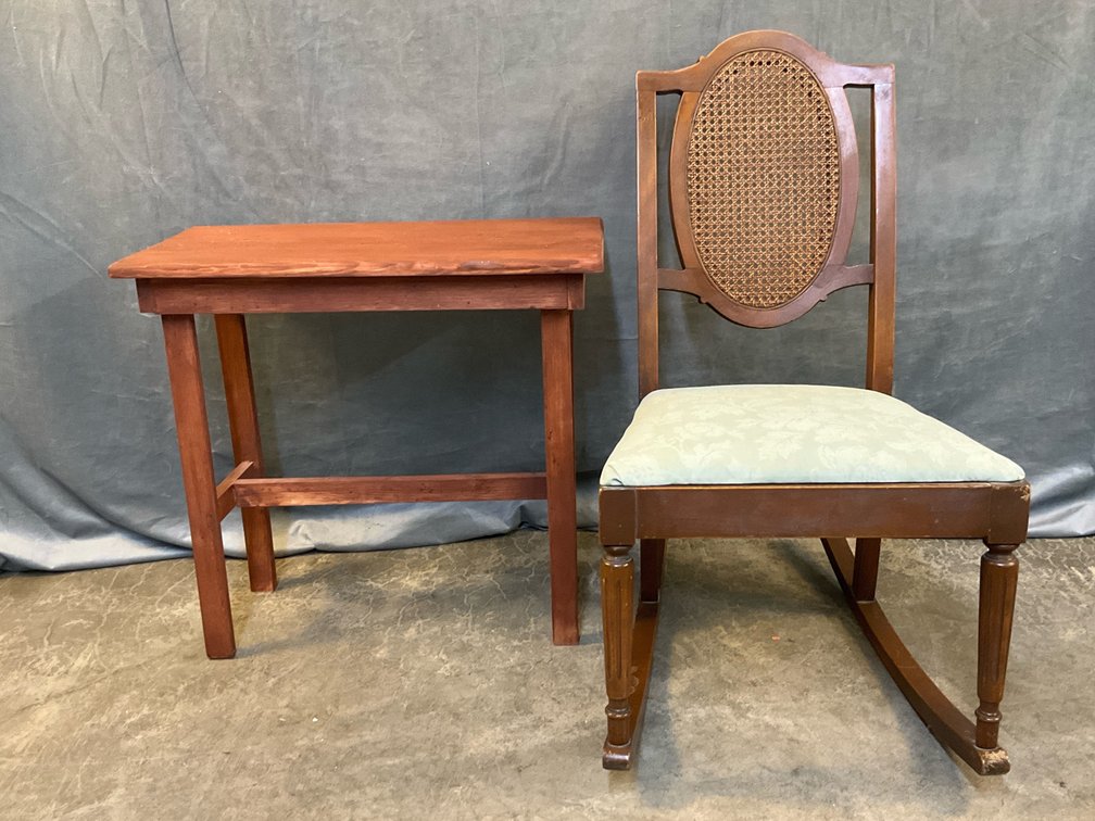 Table and Rocking Chair