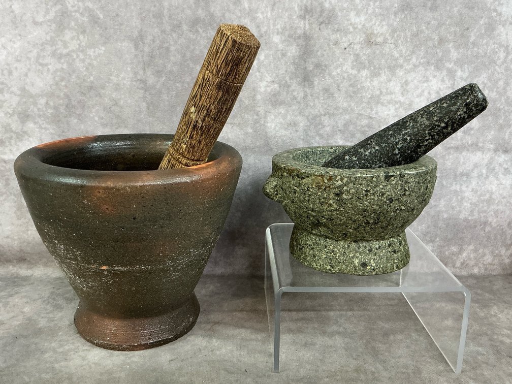 Thai Clay & Granite Pestles and Mortars