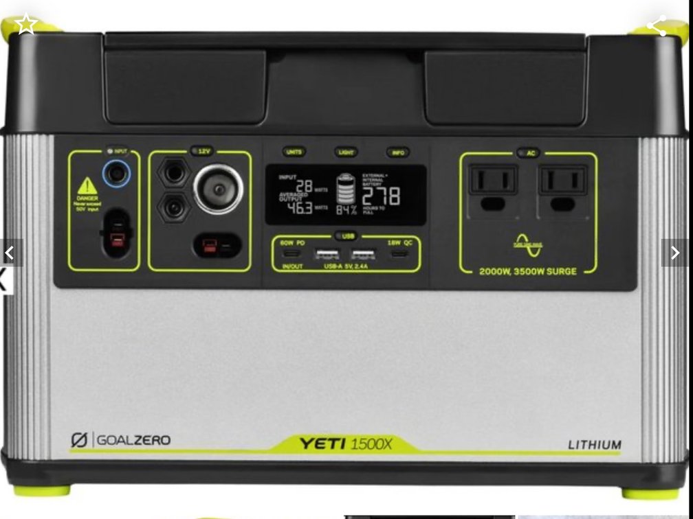 Goal Zero Yeti 1500X Portable Power Station