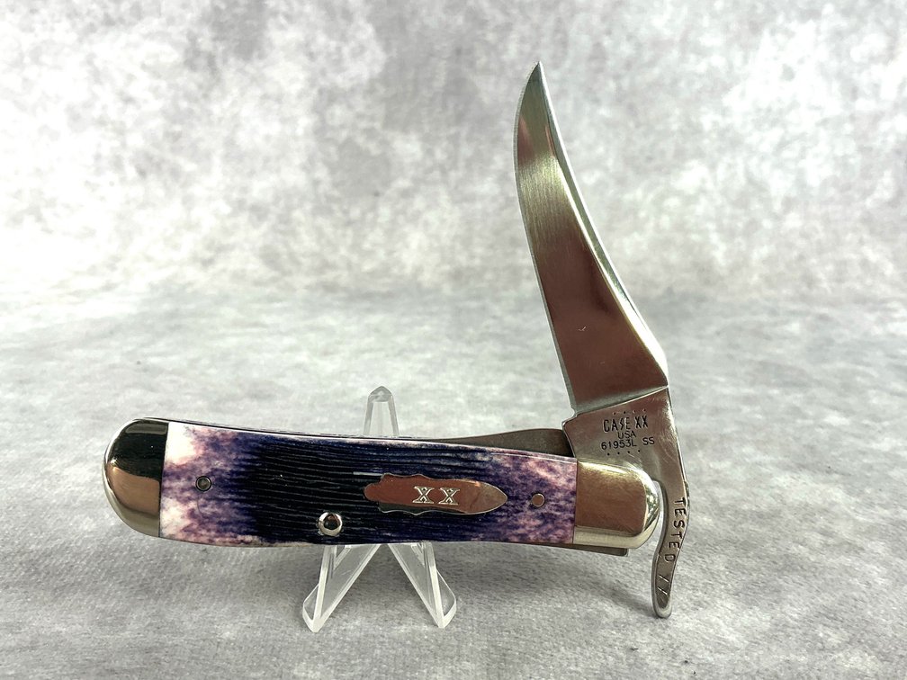 Case XX Purple Barnboard Russlock Knife 