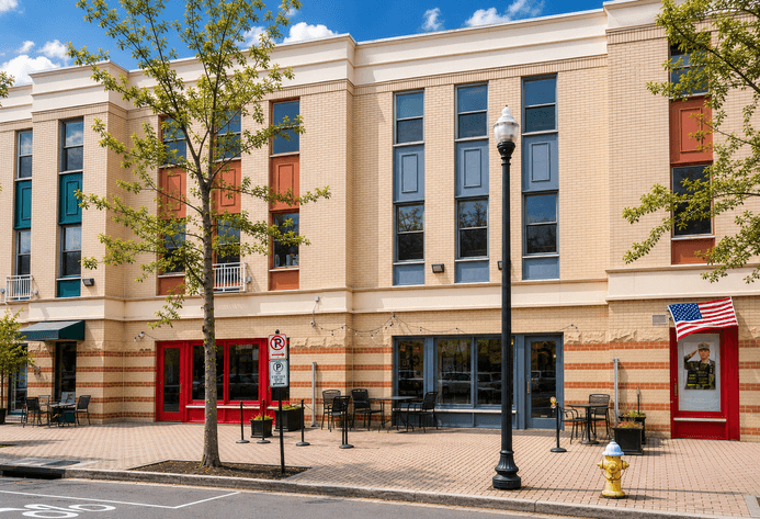 Image for Prime Retail Auction: The Bromptons at Lyon Park · Ground-Floor Condo with Two Separately Metered Suites · Arlington, VA 2220