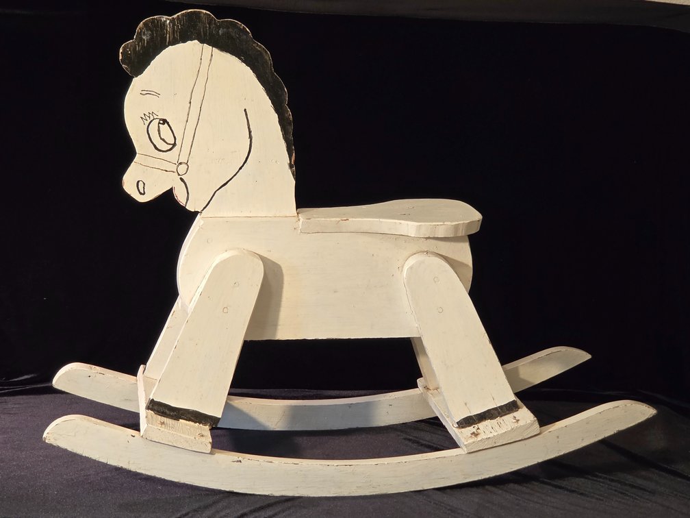 Vintage Wooden Rocking Horse 