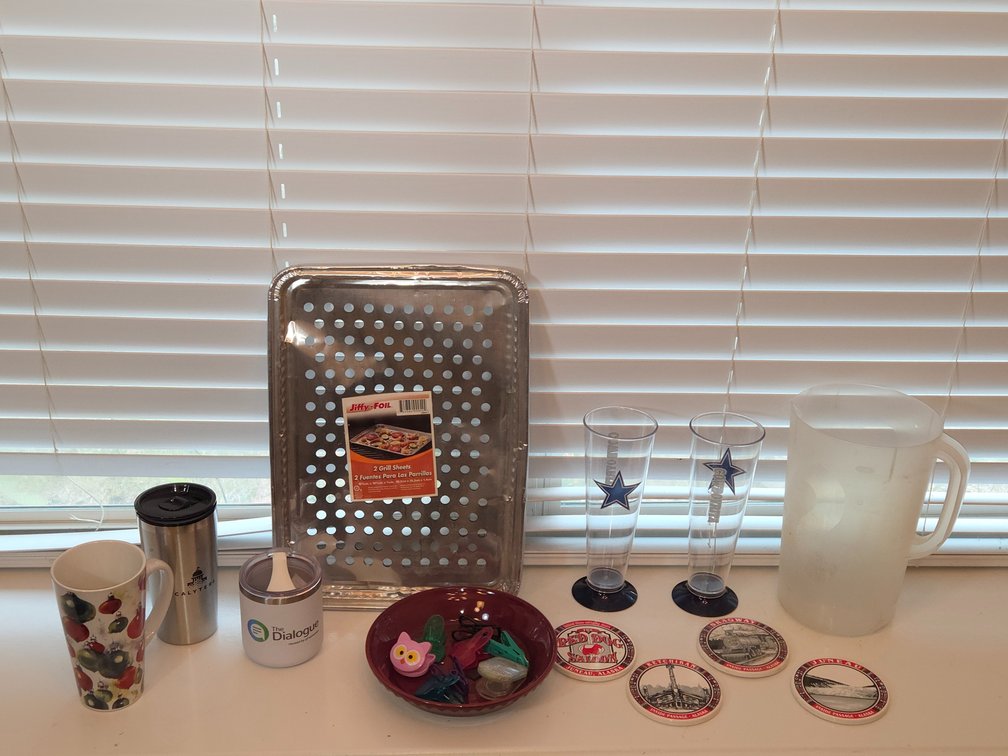Kitchen Pitcher, Coasters, and Coffee Cups