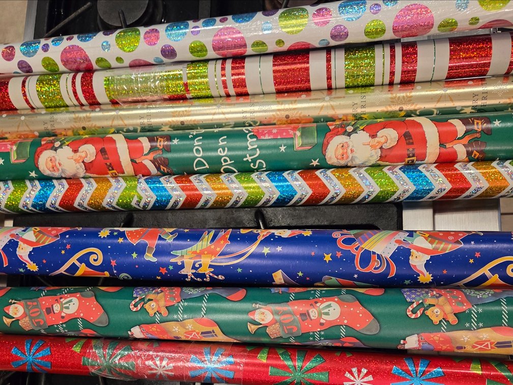 8 rolls of gift wrap